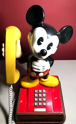 Vintage The Mickey Mouse Phone Landline Telephone 1976 Disney- Tested & Works! • $25