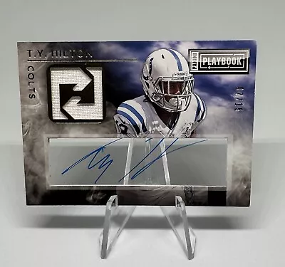 T.y. Ty Hilton 2014 Panini Playbook Gold Jersey Auto #d /15 • $39.99