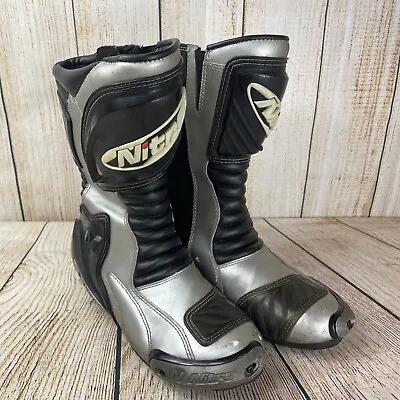 Nitro NB101 Motorcycle Race Boots UK Size 7 • $55.94