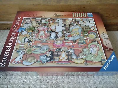 Ravensburger Bingley's Bookclub Crazy Cats 1000 Piece Jigsaw Puzzle NEW SEALED  • £14.99