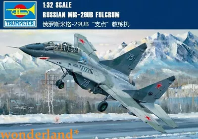 Trumpeter 1/32 03226 Model Kit Russian MiG-29UB Fulcrum Aircraft • $119.31