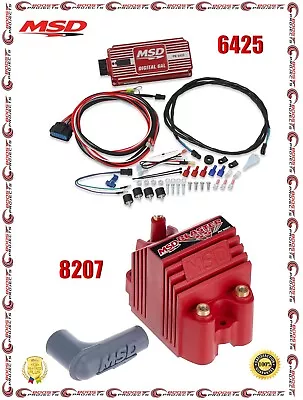 MSD Digital 6AL Ignition Control Red 6425 +Blaster SS Coil Red 8207 • $440.90