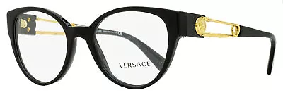 Versace Oval Eyeglasses VE3307 GB1 Black/Gold 52mm • $186.35