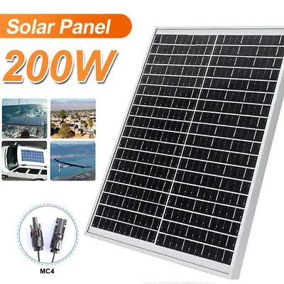 200W 100W Watt 12V Monocrystalline Solar Panel For Home RV Camping Boat Off Grid • $59.99