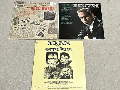 Buck Owen’s Music Vinyl Record Lot Of 3 It’s A Monster Holliday Vintage • $7.99