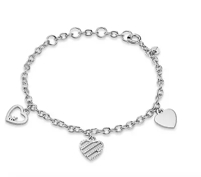 Boxed Michael Kors Sterling Silver Opne Heart Charm Bracelet In Silver $195 Bag • $95.99