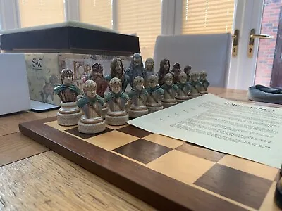 £260 • Buy SAC Lord Of The Rings Fellowship Of The Ring Chess Set-Rare-Painted-No Board