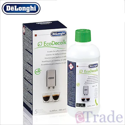 $32.90 • Buy Genuine DeLonghi Descaler Cleaner Espresso Coffee Machine In 500ml - EcoDecalk