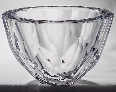 Vintage Orrefors SIGNED Crystal Bowl 5  D X 3 1/4  H Very Heavy • $13