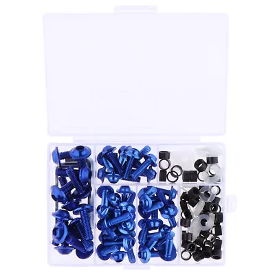£14.12 • Buy 158x Blue Fairing Bolts Kit Fastener Clips Screws For Motorcycle Sportbike