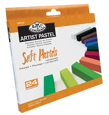 24 Soft Pastels Landscape Colours Premium Pigment For Artist Drawing Sketching • £7.95