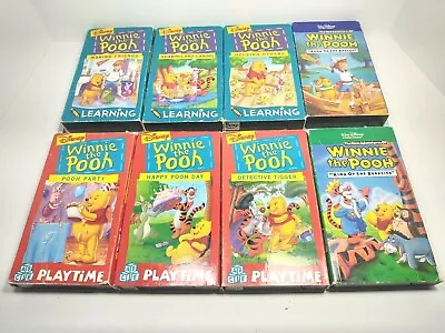 Lot Of 8 VHS Walt Disney Home Video Winnie The Pooh Assorted Series Tapes. • $11.98