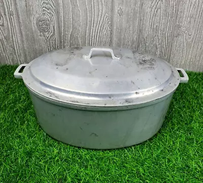 Vintage Miracle Maid Cookware Cast Aluminum Roaster / Dutch Oven 6 Qt W/ Lid • $32.70