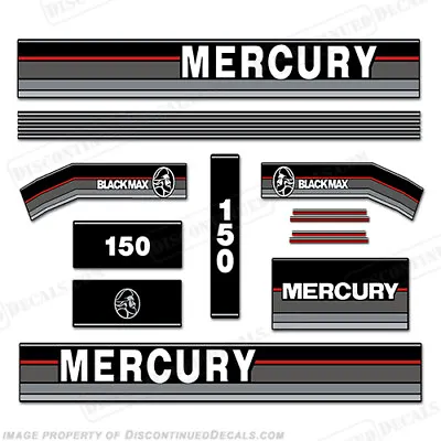 Fits 1990 Mercury 150HP Outboard Engine Decal Kit 150 Motor Replacement Decals  • $94.95