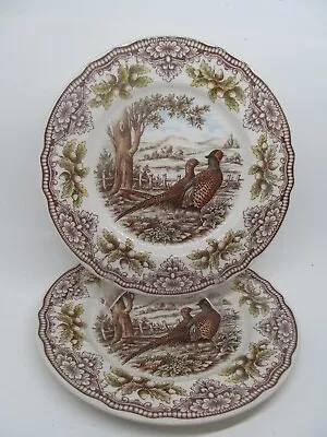 The Victorian English Pottery By Edward Challinor Set Of 2 Quail Design Plates • $39