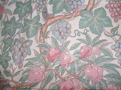 LIBERTY COTTON  CURTAIN FABRIC 4 PIECES 40 X 44 38 X 30 MELROSE PALE BIRDS TREES • £11