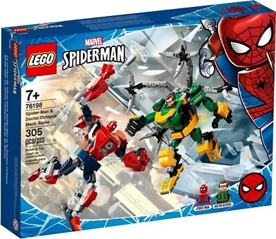 LEGO Marvel Spider-Man & Doctor Octopus (Doc Ock) Mech Battle 76198 EXPRESS POST • $74