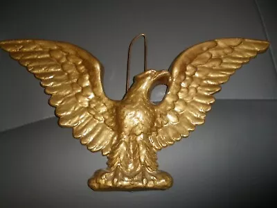 Metal 14  American Eagle Wall Hanging Painted Gold Color (SU42) • $31.50