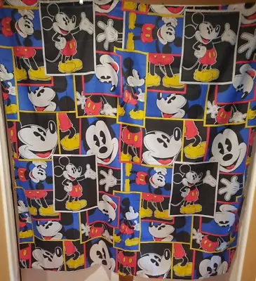 Disney  Mickey Mouse Shower Curtain Fabric 68x72 Cute • $24.99