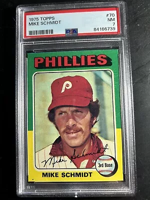 1975 Topps #70 Mike Schmidt PSA 7 HOF Philadelphia Phillies • $59.99