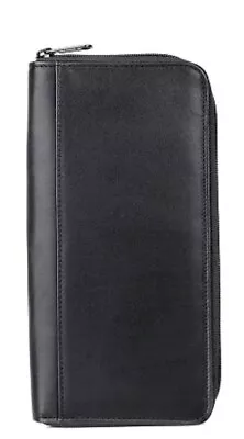 Dopp Men's Regatta Leather Zipper Passport Organizer Wallet One Size Black • $22