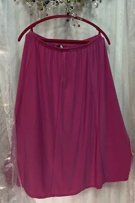 Salon Studio Pink Spandex Stretch Elastic Waist Women's Pull On Skirt Large Midi • $14.99