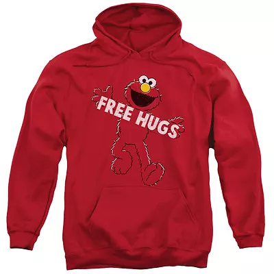 SESAME STREET FREE HUGS ELMO Licensed Pullover Hooded Sweatshirt Hoodie SM-3XL • $49.95