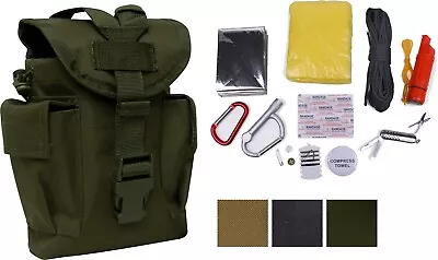 Tactical MOLLE Utility Pouch With 10 Survival Kit Outdoor Essentials Pack • $33.99