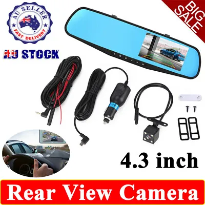$30.85 • Buy 1080P Dash Camera Rear View Car Cam Reversing Mirror Front And Rear DVR Recorder
