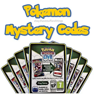 Random Mystery Pokemon Online Codes Live Codes (tinblisterdecketbchestbox) • $2.50