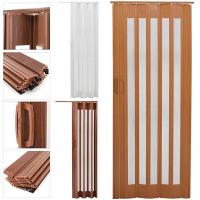 £79.95 • Buy PVC Plastic Folding Accordion Door Foldable Screen Panel Sliding Internal Doors