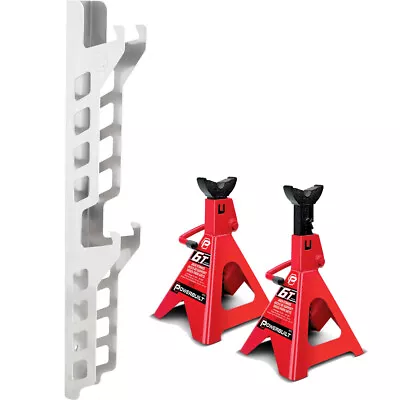 Jack Stand Storage Rack Wall Mount And 6-Ton Jack Stands • $133.99