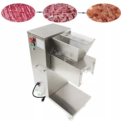 110V Stainless Commercial Meat Cutting Machine With 4.5mm Blade 750W 400KG/H • $749.18