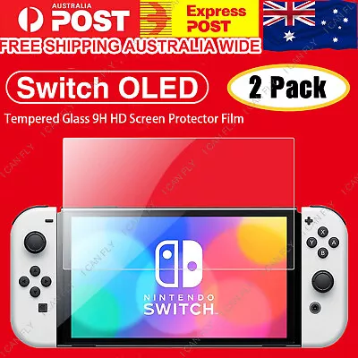 Up To 2X For Nintendo Switch OLED  Tempered Glass Screen Protector DF • $4.52