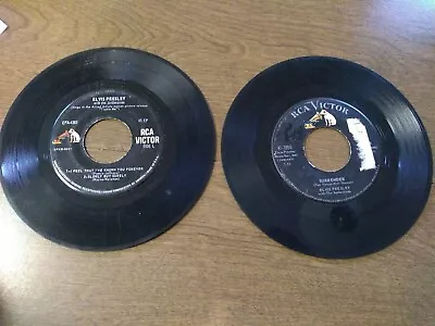 Lot 2 Elvis 45s Vinyl Records Vintage RCA Victor • $8