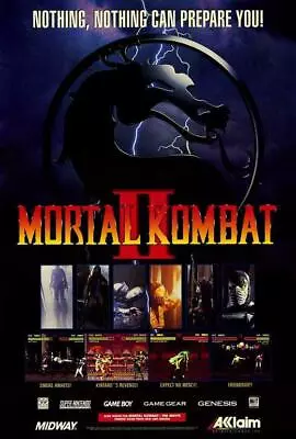 MORTAL KOMBAT II Movie POSTER 27 X 40 Theater Size A • $24.95