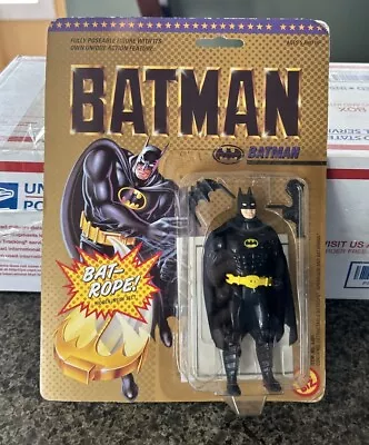 Vintage Factory Sealed 1989 Batman Toy Biz Action Figure & Bat-Rope  DC Comics • $19.99