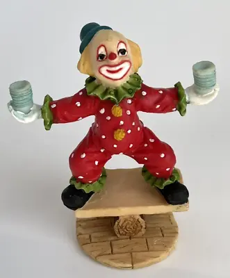 K's Collection Hand Painted Clown Balancing Holding Glasses Figurine • $19.99