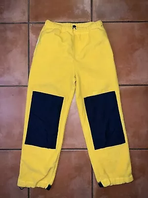 VTG 90s Nautica Competition USA MADE Fleece Pants Mens Yellow Sweatpants Sz M • $16.80
