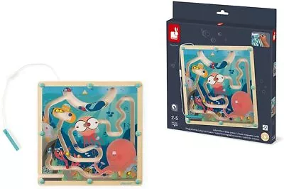£18.08 • Buy Janod Wooden Toy Ocean Magnetic Maze Kid's Creative Activity Montessori