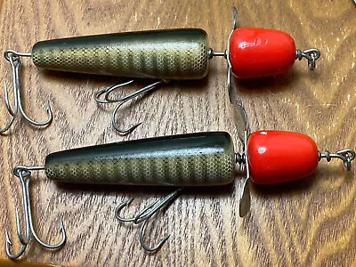 Vintage Lot Of (2) Pflueger Globe Muskie Pike Lures 6 1/2 Inch Nice Look! • $20