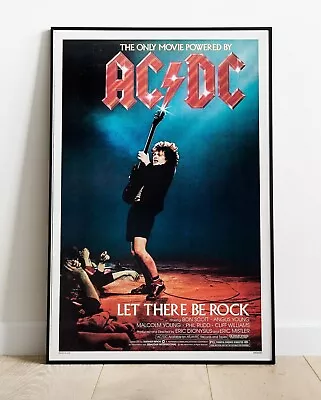 AC/DC LET THERE BE ROCK REPRO Film Movie Poster 36'' By 24'' (similar To A1 ) • £11.99