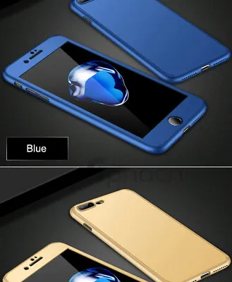  🇬🇧Hybrid Full Cover Case For IPhone 10 360 Degrees Housing +temper Glass 🇬🇧 • £3.29