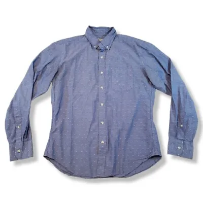 Tailored By J. Crew Shirt Size Medium Long Sleeve Button Down Casual Shirt Dots  • $22.94