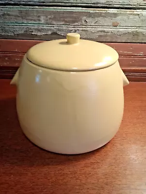 La Solana Bean Pot With Lid Pottery Squash Colored ~ Vintage • $25.90