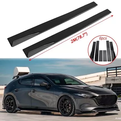 78.7 /2M Side Skirt Extension Rocker Splitter Panel Lip For Mazda 3 S Hatchback • $75.11