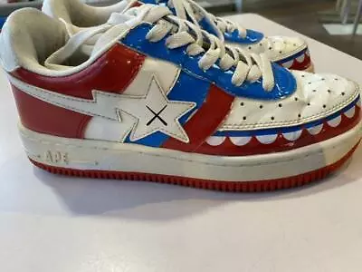 A BATHING APE Bapesta Sneaker Shoes Low Multi US6 Used From Japan • $446.56