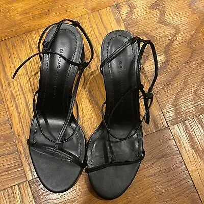 Zara Black Sandals Basic Collection 38 • $30