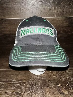 Madison Mallards Hat Cap Fitted One Size Black White Mesh Back Patch Embroidered • $11.99