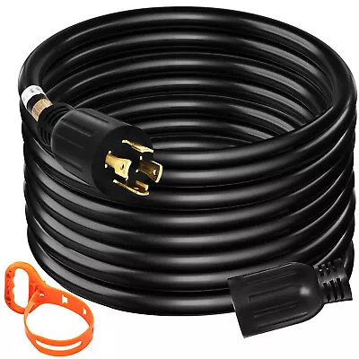 VEVOR 30A 10ft Generator Extension Cord NEMA L14-30 10AWG/4C SJTW Power Cable UL • $27.99